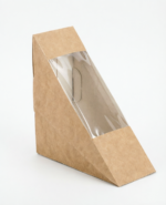 Ins-Style Windowed Triangle Food Boxes for Sandwiches Custom Printing Available - Image 2
