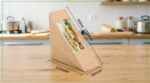 Ins-Style Windowed Triangle Food Boxes for Sandwiches Custom Printing Available - Image 3